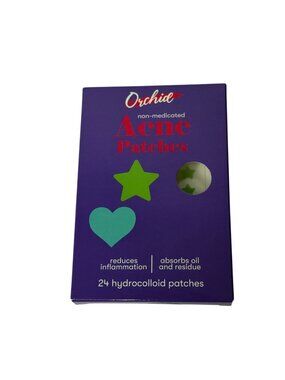 Orchid Acne Patches Star Heart Hydrocolloid 24 Count Cute Skincare